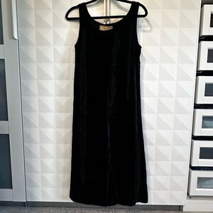 Double D Ranch Wear S Sleeveless Black Velvet Maxi Dress